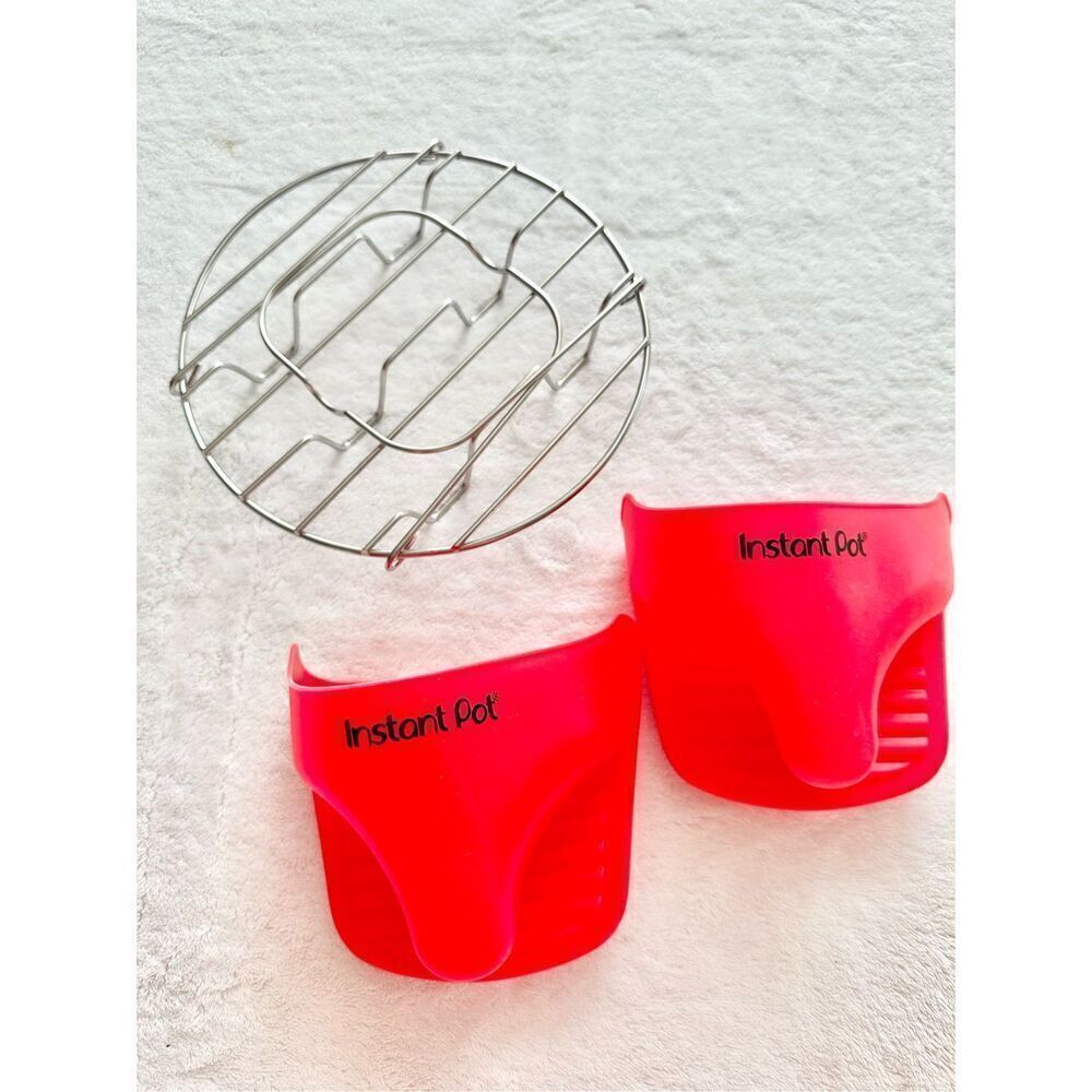 Instant Pot Accessories Set – Rack + Silicone Mini Mitts – Pressure Cooker Tools